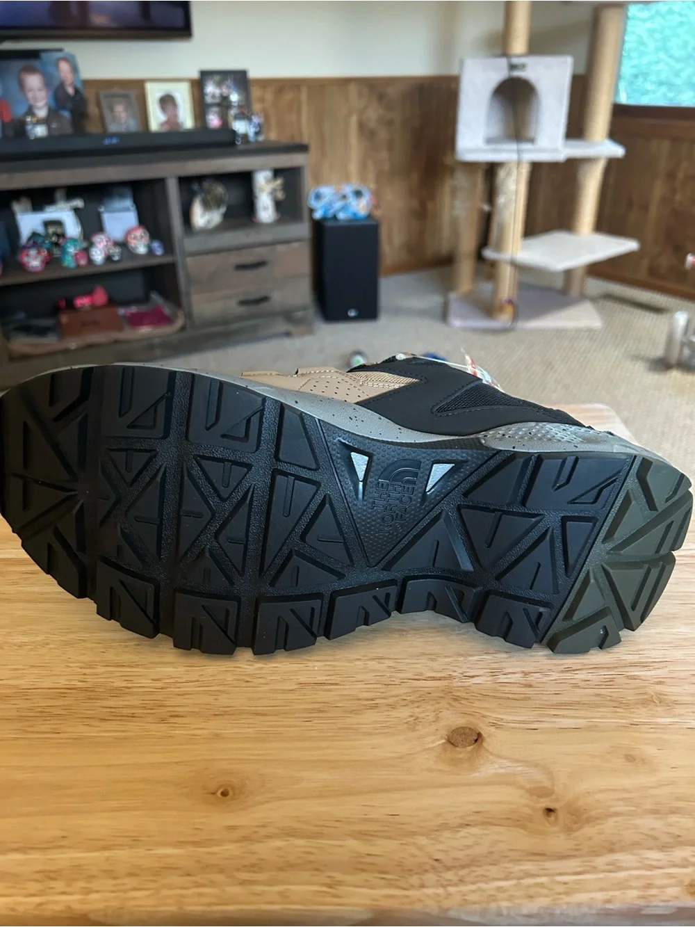 The North Face Utility Brown and Black Shoe Box with Label